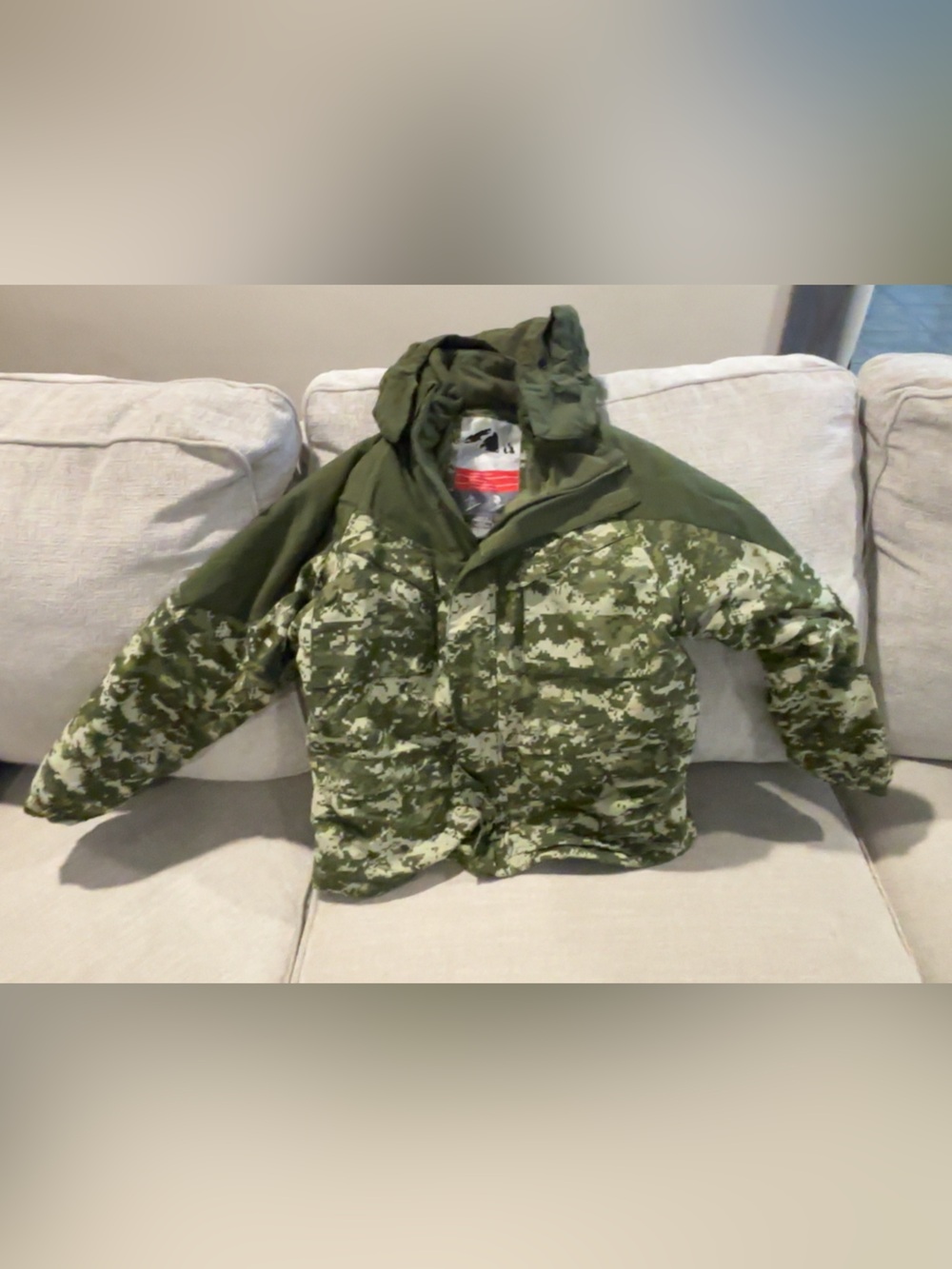 Kids Hooded Green Digital Camo Puffer Ski Snow Jacket Youth Medium, Polar Edge